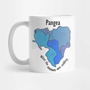 Pangea Continents Cuddling Blue Mug